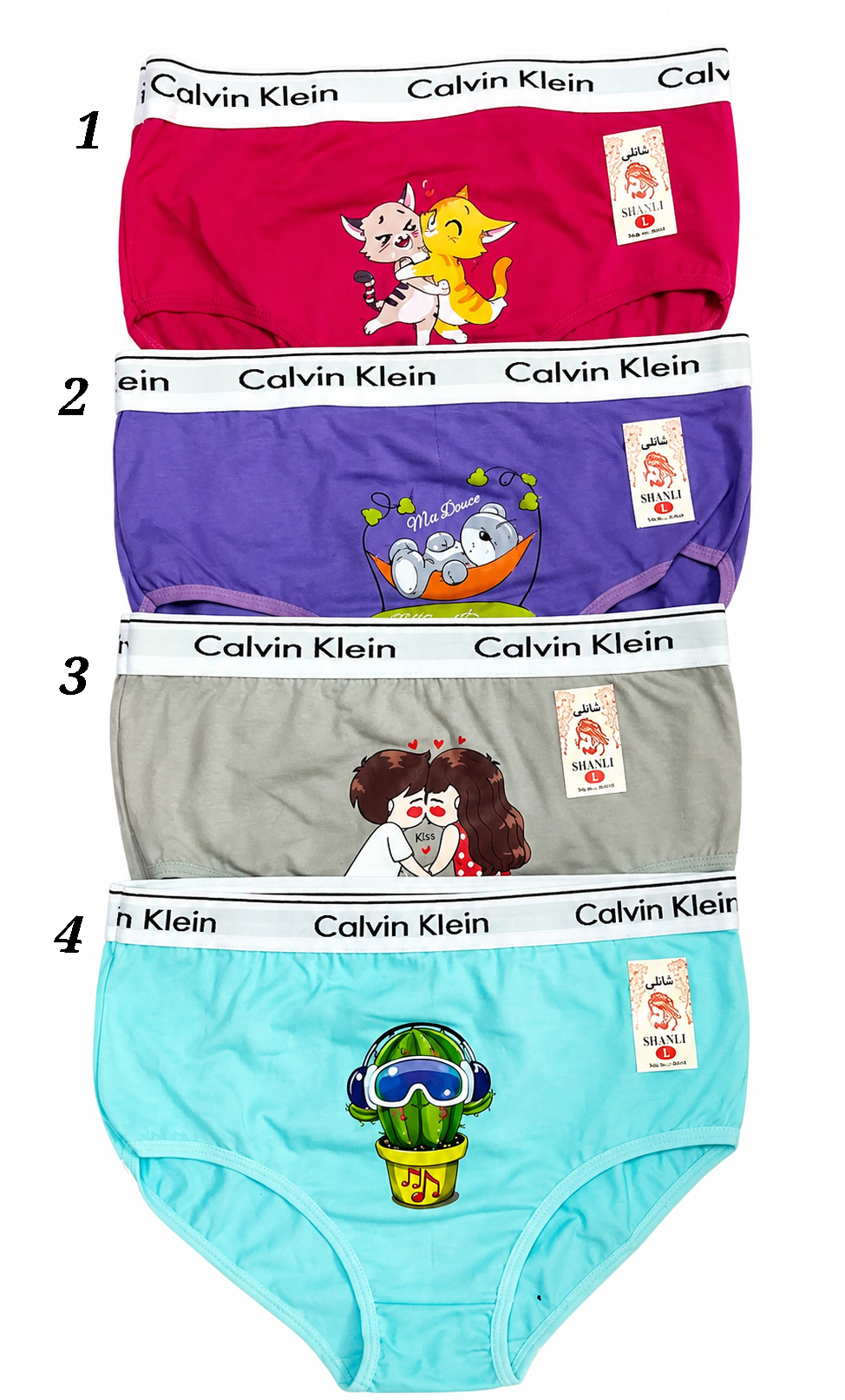 شورت طرحدار calvin klein زنانه